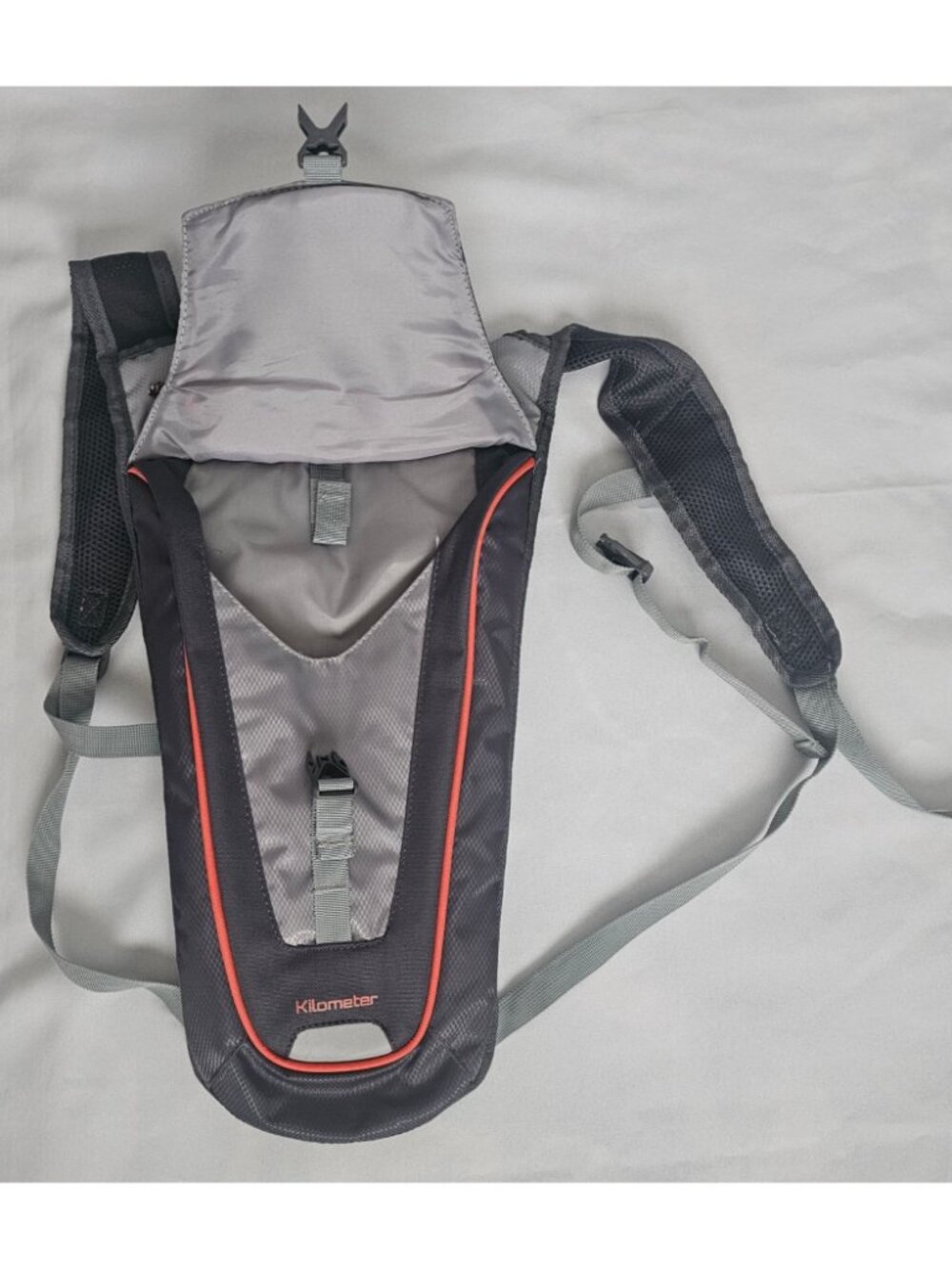 Outdoor Products Kilometer Hydration Pack Camping Hiking Bag, Gray/Orange - Picture 4 of 9